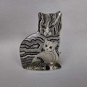 Abraham Palatnik Cat Lucite Acrylic Figurine Sculpture Op Art MCM Vtg 1960s - Picture 1 of 5
