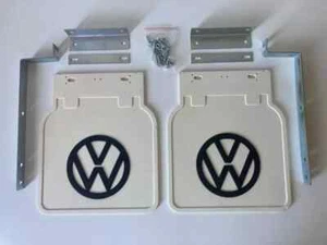 For VW Volkswagen Bus T1 T2 Bulli Mud Flaps Splash Guards Set White New - Bild 1 von 4