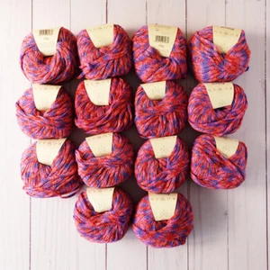 Rowan Linen Print ~ Lot of 14 ~ #349 Pink Crush ~ Chainette ~ Super Soft - Picture 1 of 5