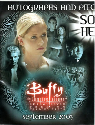BUFFY THE VAMPIRE SLAYER SEASON 7 ANGEL 4 INKWORKS SALES ADVERTISING SELL SHEET - Image 1 of 2