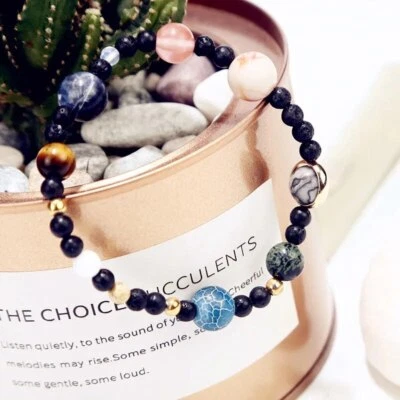 Berloque da sorte 9 Planets Universe pulseira joia masculina Lol Earth - Imagem 1 de 4