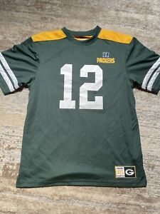 Majestic Men's Lg Packers Aaron Rogers #12 T-Shirt Mock Jersey