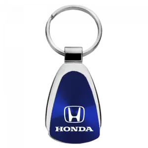 Honda Emblem Blue Teardrop Authentic Logo Key Chain Fob Ring Official Licensed - Picture 1 of 1