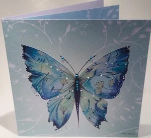 Luxury Butterfly Birthday Greeting Card - Blank Inside - Picture 1 of 5