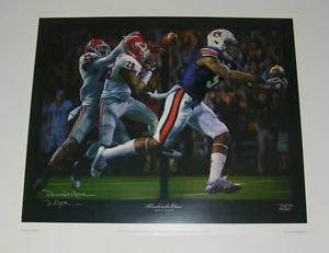 Auburn Tigers "Miracle on the Plains" Ricardo Louis Daniel Moore Football Print - Picture 1 of 1