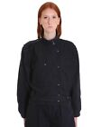 Isabel Marant Etoile Women's Black Zonca Belted Wrap Cotton Denim Jacket M 38