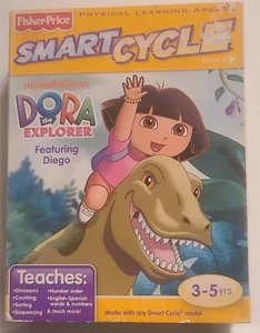 NEW FISHER PRICE DORA THE EXPLORER WITH DIEGO DINOSAURS SMART CYCLE GAME - Picture 1 of 5