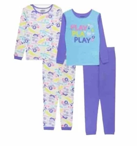 Hasbro Board Games 4 Piece Girls Cotton Pajama Set Size 6 NWT Twister Monopoly - Picture 1 of 7