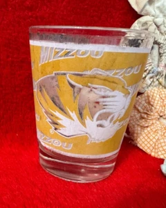 MIZZOU Tigers Shot Glass with Gold and White on Clear - Picture 1 of 5
