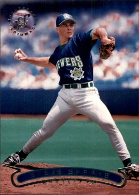 1996 Stadium Club SILVER Mantle Cereal #156 Steve Sparks MILWAUKEE BREWERS - Image 1 of 2