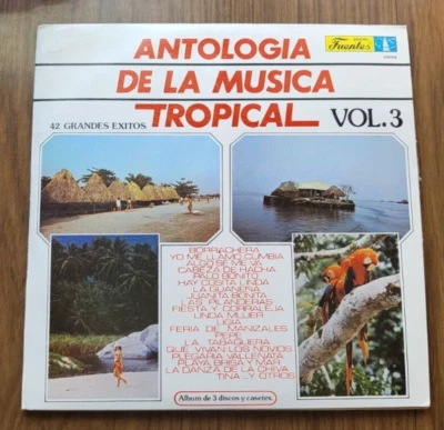 Antologia De La Musica Tropical Vol. 3 Vinyl 3LP Compilation (Fuentes, 1988) EX - Image 1 of 4