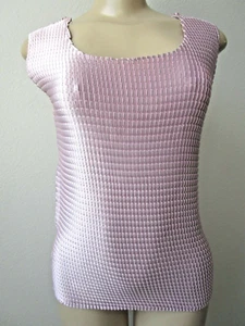 Cassee's Crinkle Sleeveless Top Purple Stretchy Polyester XL Regular Fit NEW - Picture 1 of 4