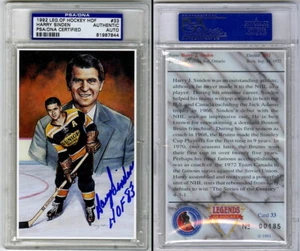 Harry Sinden SIGNED Legends of Hockey Card HOF Boston Bruins PSA/DNA AUTOGRAPHED - Picture 1 of 1