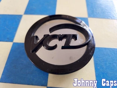 VCT Wheels # 272-CAP . CHROME & BLACK Custom Wheel Center Cap  [75]  (QTY. 1) - Image 1 of 4