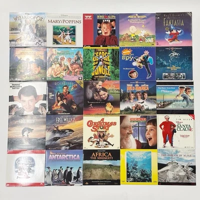 FAMILY~Animated~Disney~Nature MOVIES- **LOT of 25** LASERDISC - Image 1 of 4