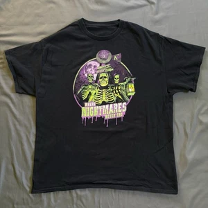 Knotts Scary Farm Where Nightmares Never End schwarzes T-Shirt Erwachsene Größe XL 23x26 - Bild 1 von 3