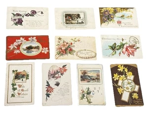 LOT OF 10 - Antike Postkarte THANKSGIVING Feiertagsgrüße Anfang 1900 - Bild 1 von 5