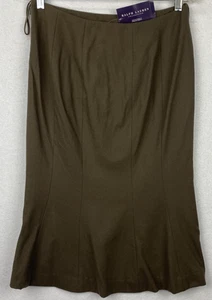 NWT Ralph Lauren Collection Purple Label Green Skirt Size 8 Wool Cashere $798 - Picture 1 of 10