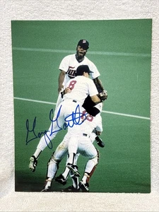 AWESOME Gary Gaetti AUTO'D 1987 WS Celebration 8x10 Photo, Minnesota Twins, NICE - Picture 1 of 3