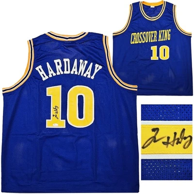 SALE! Golden State Warriors Tim Hardaway Autographed Signed Blue Jersey JSA - Image 1 of 4