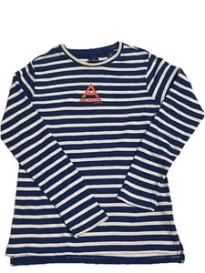 Scotch & Soda Stripe Top Ladies Small Stripe Breton Pink Logo BNWT Blue & White - Picture 1 of 5