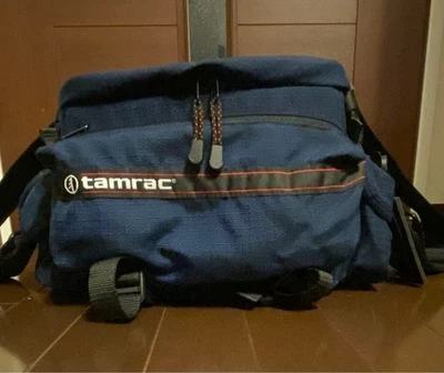 Tamrac Navy Camera Bag Nylon Sueded Handle & Strap Used 1997-98 - image 1 of 4