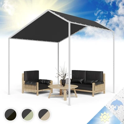 Pabellón de jardín Blumfeldt Gazebo 3x3x3 m techo inclinado sol protección UV aluminio - Imagen 1 de 4