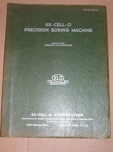 Ex-Cell-O XLO Boring Machine 1212-A Operation Manual - Picture 1 of 1