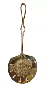 Messing Kastanie Bräter Abschäumer Schöpfkelle Küche Wand Dekor 16" L x 7" B Vintage - Bild 1 von 18