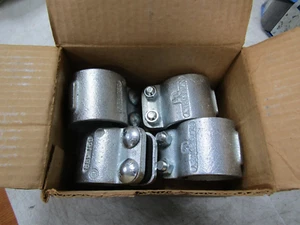 💥4) NEW O-Z/GEDNEY 1-1/2" SPLIT COUPLINGS IRON ZINC PLATED SSP-150 BOX OF 4 - Picture 1 of 6