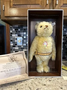 STEIFF  Musical Yellow mohair Replica Bear 1928, #407482, NIB / COA / works - Picture 1 of 10