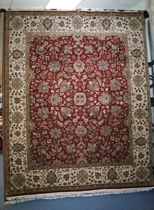 8'2" x 10'0" ft. Indo Jaipur Hand Knotted Colorful Area Wool Rug - Bild 1 von 6