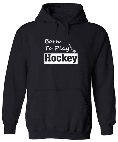COACH Felpa con cappuccio Born To Play Hockey Uomo Unisex Maglione Grafica Amore Hockeyt