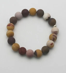 Pulsera Mookait - Mookaite mate 21 cm sobre goma de joyería - Imagen 1 de 1