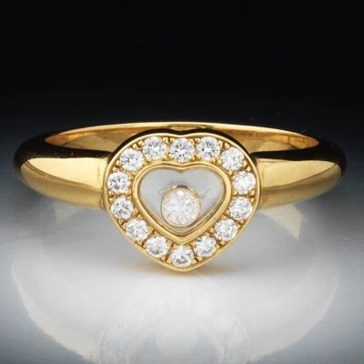 Anillo corazón oro y diamantes Chopard de 18 quilates Foto 1 de 4