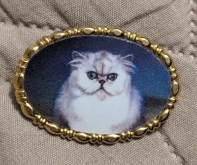 Divertido prendedor gato gatito hecho a mano único en su clase Foto 1 de 4