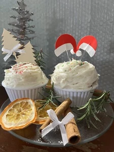 cup cake topper christmas muffin picks decoration - Picture 1 of 9