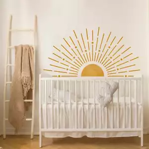 Wandschablone Dizzy Duck Boho aufgehende Sonne Sonnenaufgang für Kinderzimmer Wände Möbel - Bild 1 von 3