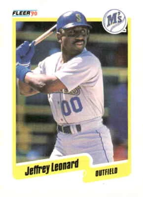 1990 Fleer #519b Jeffrey Leonard - Image 1 of 2