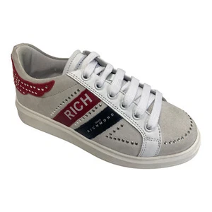 SCARPE SNEAKERS DONNA JOHN RICHMOND 1429B PELLE GRIGIO ORIGINALE PE - Picture 1 of 6