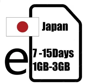 Japan eSIM 1GB/7d or 3GB/15d – Data Only, Email Delivery, No SIM Card - Picture 1 of 5