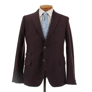 Eleventy Platinum NWOT Wool Blend Sport Coat Size 50 (40R US) In Dark Burgundy - Picture 1 of 9