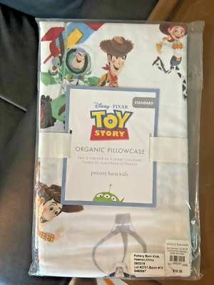 Pottery barn kids TOY STORY Disney pillowcase school Woody Buzz Lightyear Boy . - Image 1 of 4