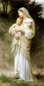 Innocence by William Bouguereau Old Masters Print Classic Woman Child - Picture 1 of 2