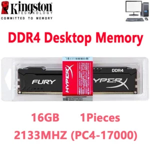 HyperX FURY DDR4 16GB 2133 PC4-17000 Desktop RAM Memory DIMM 288pin 1.2V 1X16GB - Picture 1 of 13