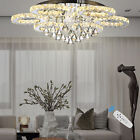 6 Rings Modern Crystal Ceiling Lamp LED Chandelier Flush Mount Ceiling Fixture