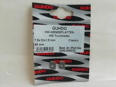 2 HW Wendeplatten 7,5 x 12 x 1,5 mm Vorschneider Wendeschneideplatte Guhdo