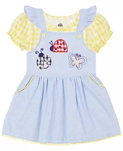 Kids Headquarters BLUE/YELLOW Toddler Girls Jersey T-shirt Jumper Set, US 3T - Picture 1 of 4