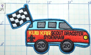 BSA BOY SCOUTS KUB KAR SCOUT DRAGSTER SYDENHAM CANADA 2020 PATCH - Picture 1 of 1