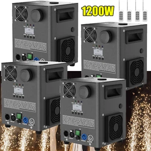 4 PIEZAS 1200W Máquina de Chispas Frías Polvo Fuegos Artificiales Efecto Escenario DMX DJ Show de Bodas - Imagen 1 de 19